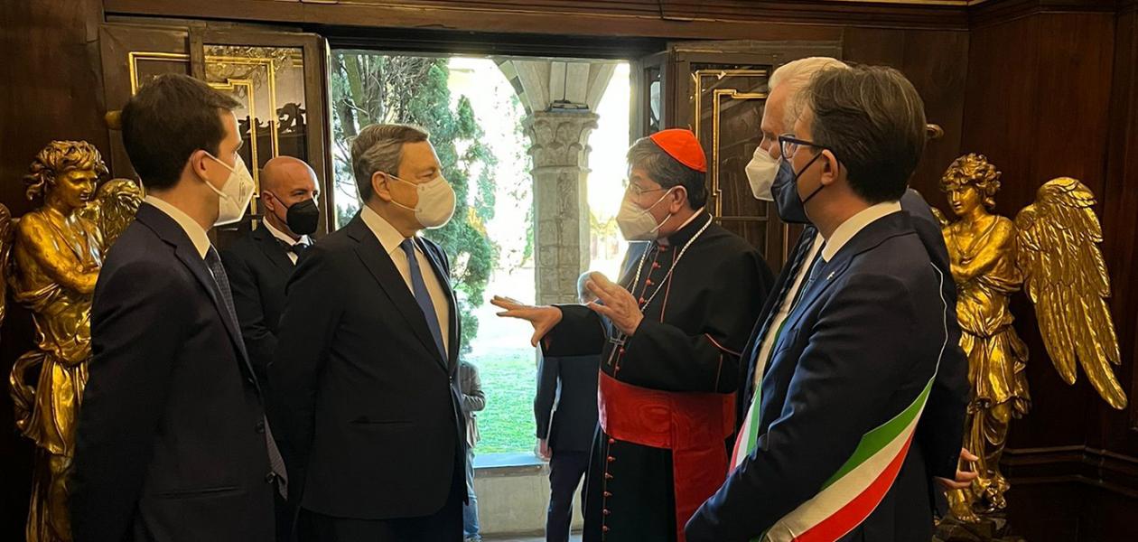 Il Presidente Draghi in visita a Officina Profumo-Farmaceutica di Santa Maria Novella