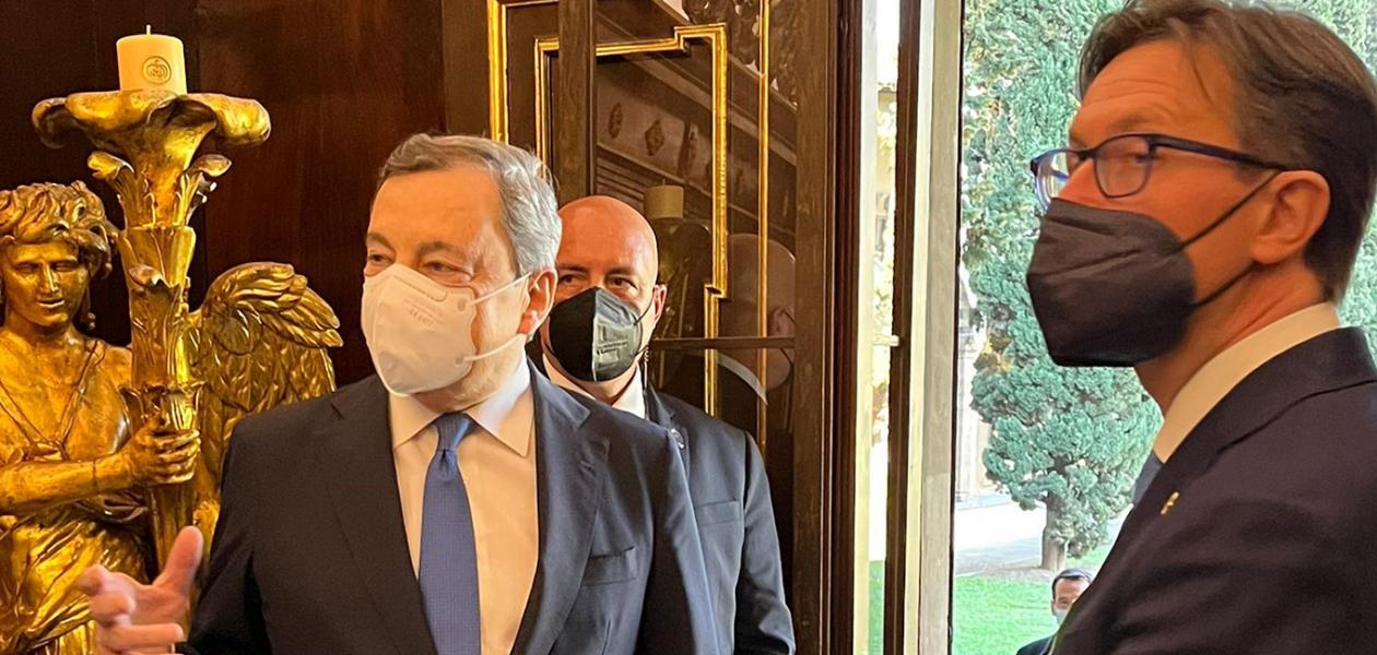 Il Presidente Draghi in visita a Officina Profumo-Farmaceutica di Santa Maria Novella