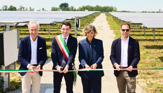 Italgen inaugura uno dei più grandi impianti fotovoltaici della Lombardia, il taglio del nastro